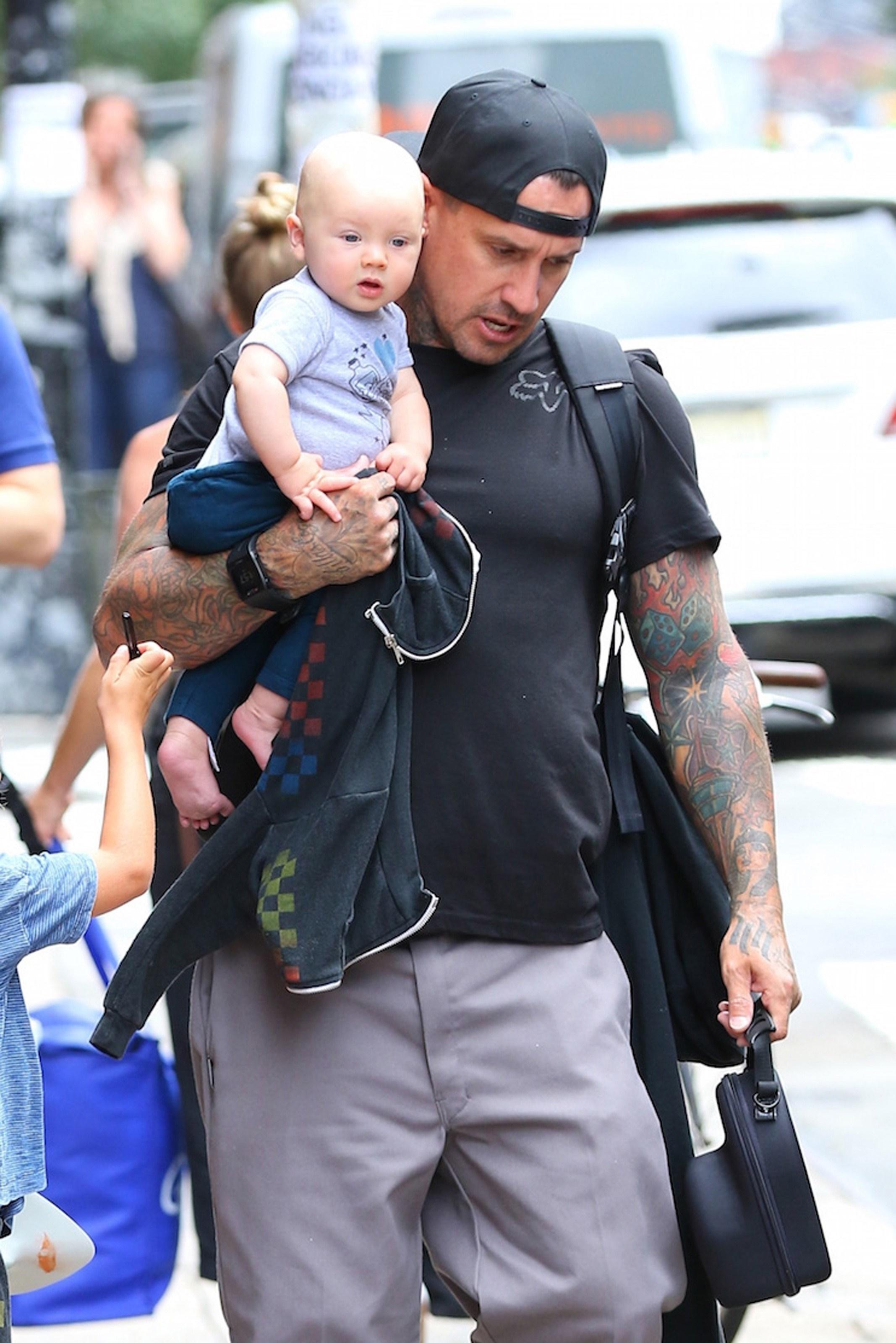 Pink&#8217;s husband Carey Hart does his best to manage their two kids solo