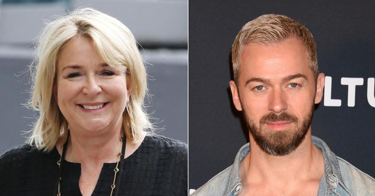 Photo of Fern Britton and picture of Artem Chigvintsev.