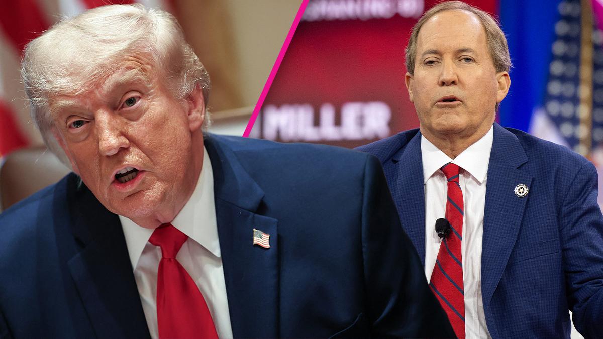 Composite photo of Donald Trump and Ken Paxton.