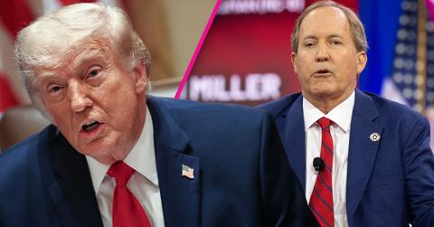 Composite photo of Donald Trump and Ken Paxton.