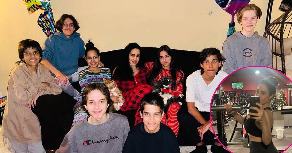 Composite Photo of Octomom and Her Children