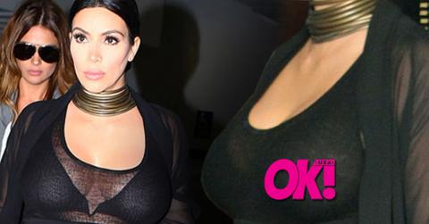 Kim kardashian nipples see thru outfit