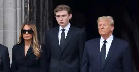 Photo of Melania, Barron and Donald Trump