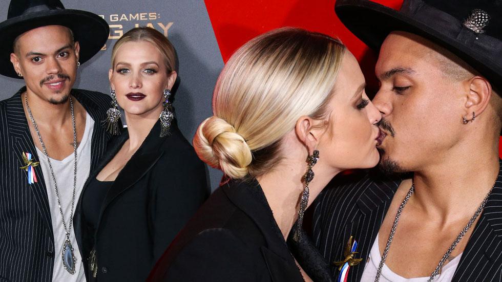 Ashlee simpson kisses cuddles evan ross