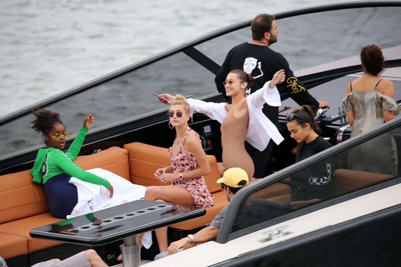 Bella hadid hailey baldwin boat