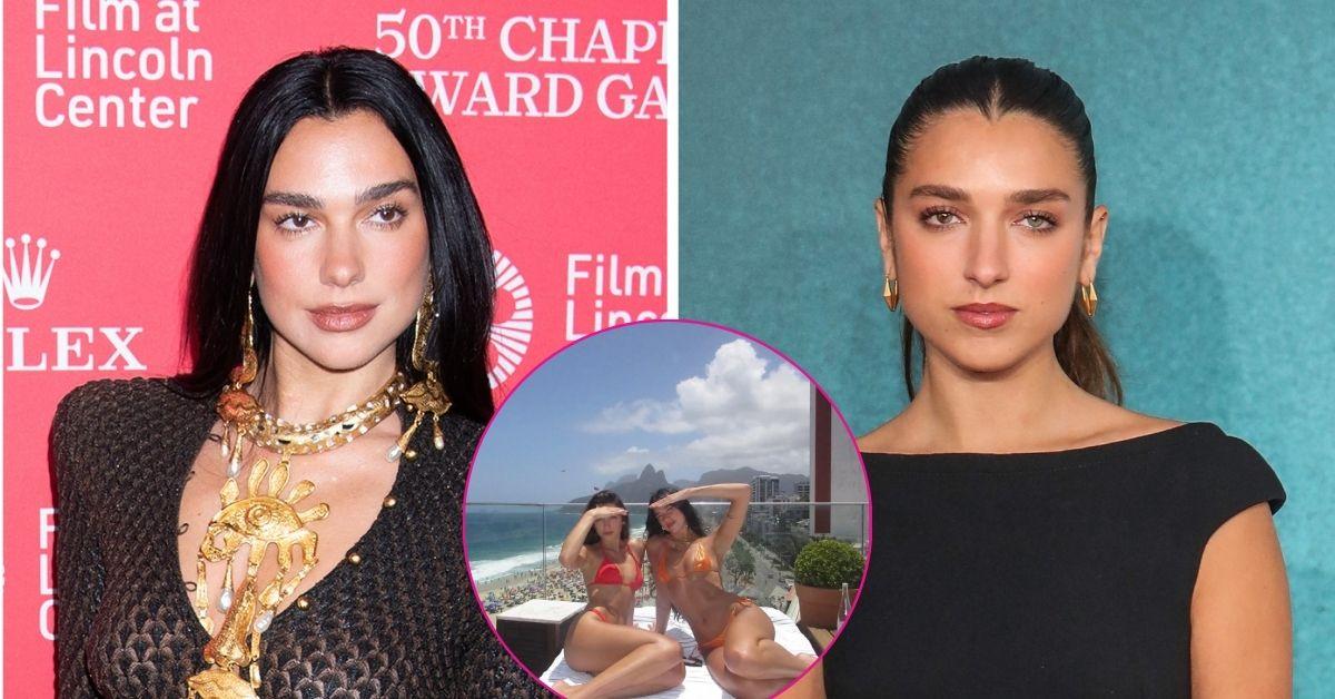 dua lipa and sister flaunt bikini bodies in brazil