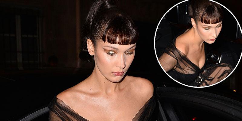 Bella hadid paris fashion week cleavage ok pp