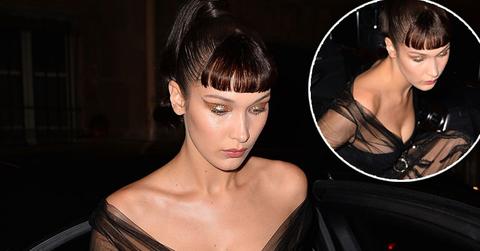 Bella hadid paris fashion week cleavage ok pp