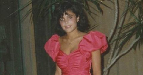 Bethenny Frankel looked beautiful in her pinkish poofy-shouldered prom dress in an old prom photo that also showed off her dated hairstyle.