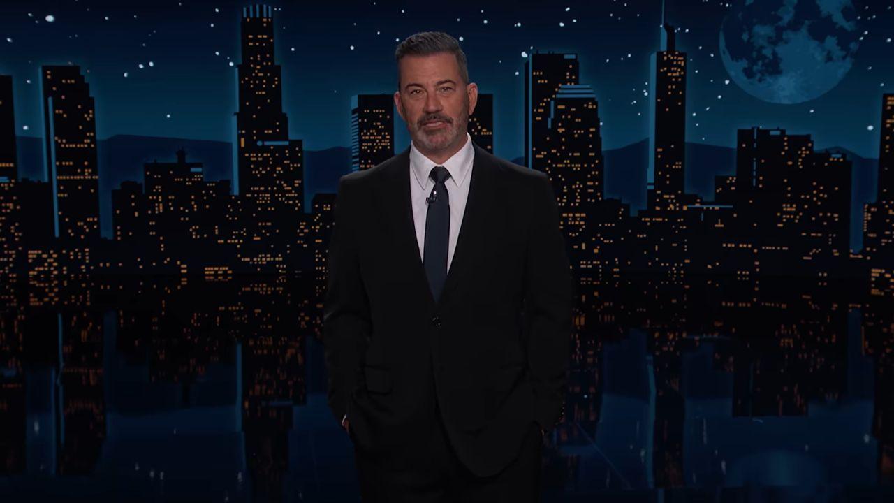 Image of Jimmy Kimmel showed a montage of Donald Trump complaining about being overlooked for the Nobel Peace Prize during his late-night monologue.