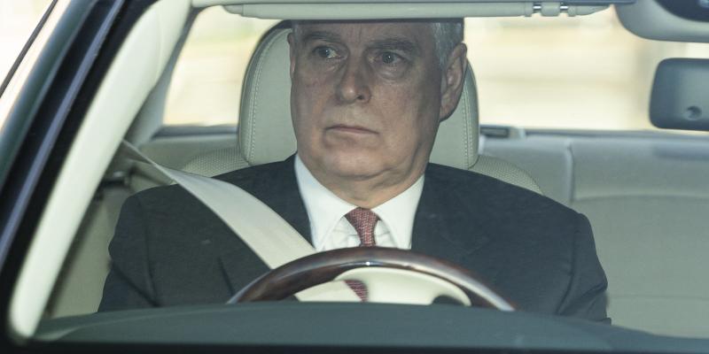 Prince Andrew arrives at a lunch at Buckingham Palace