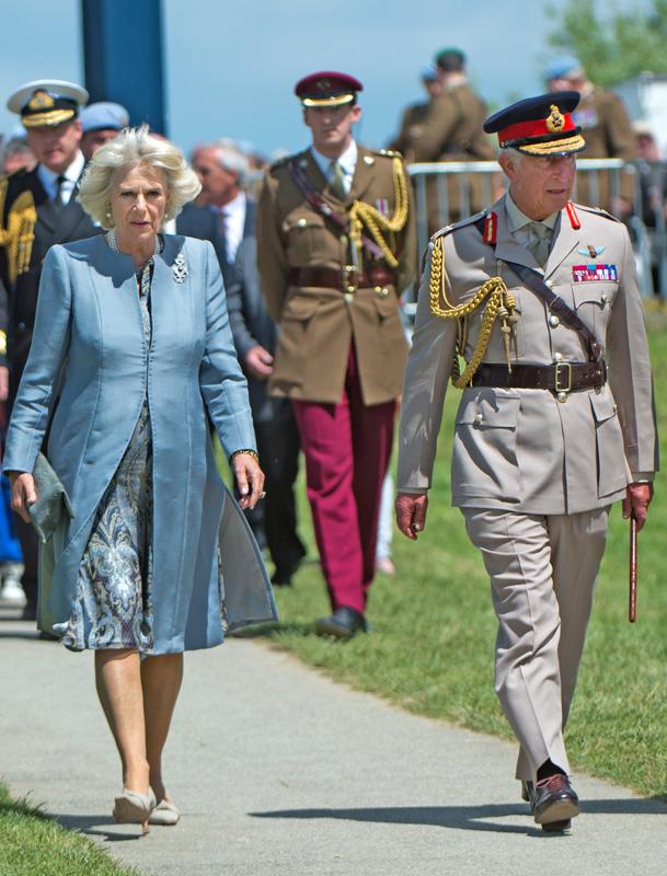 Prince Charles and Camilla visit Pegasus Bridge on D Day anniversary **USA ONLY**