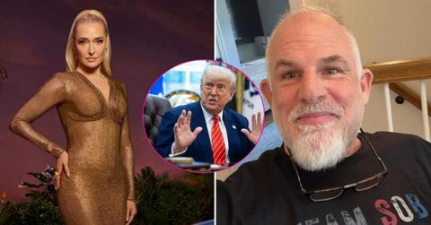 Composite photo of Erika Jayne, Donald Trump and John McPhee