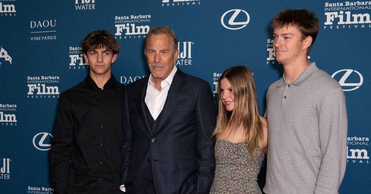 Photo of Kevin Costner with kids Cayden Hayes and Grace