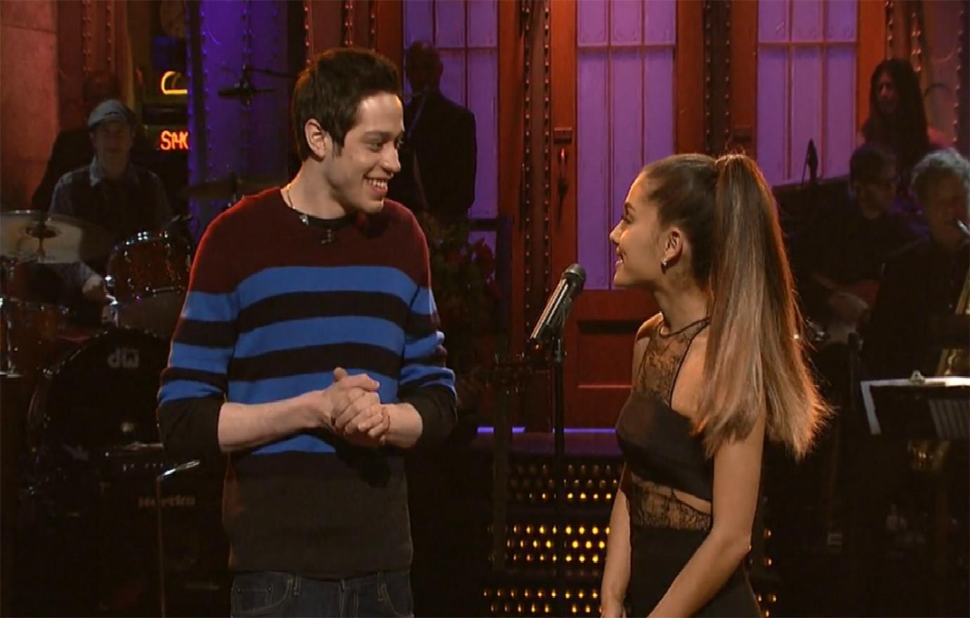 This is where the Ariana Grande and Pete Davidson relationship timeline began—on the set of SNL.