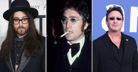 Split photo of Sean Ono Lennon, John Lennon and Julian Lennon