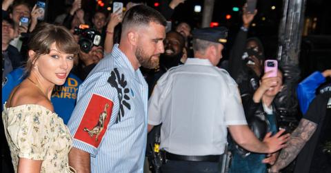 Photo of Taylor Swift and Travis Kelce.