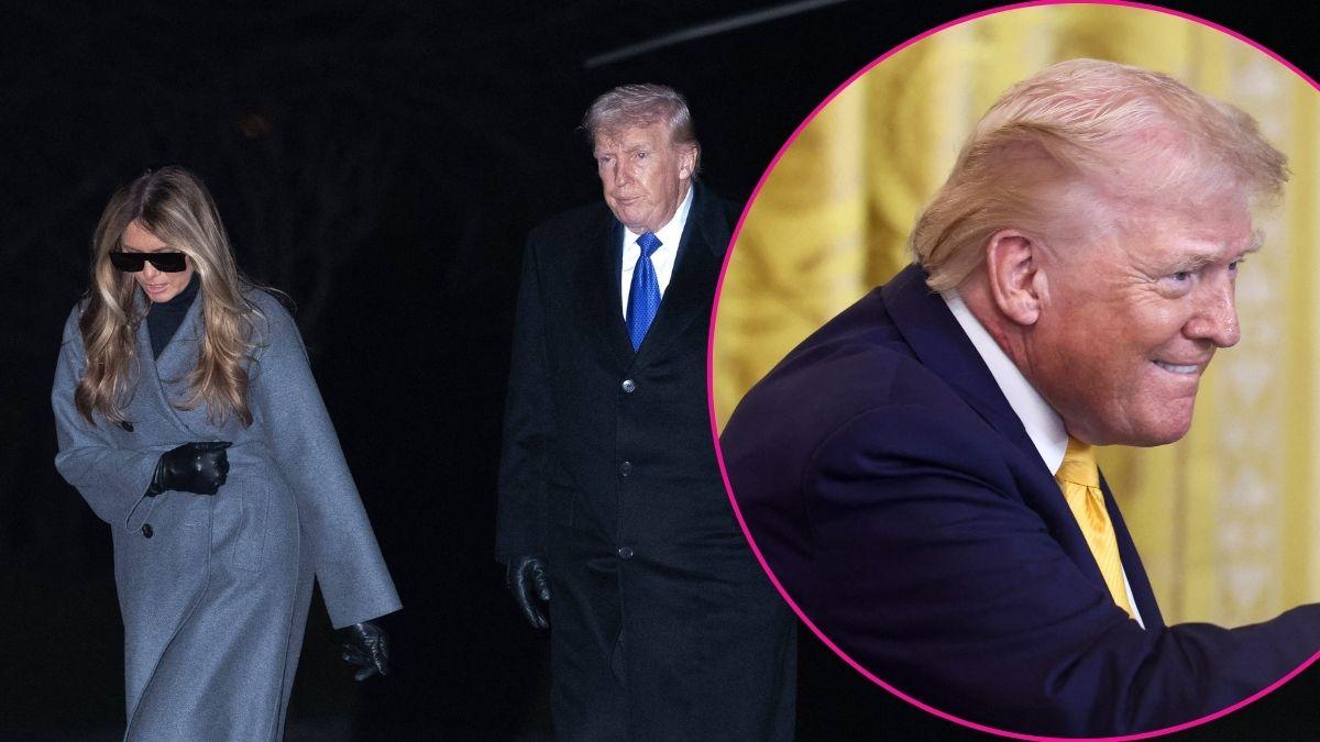 Split photo of Donald Trump and Melania Trump