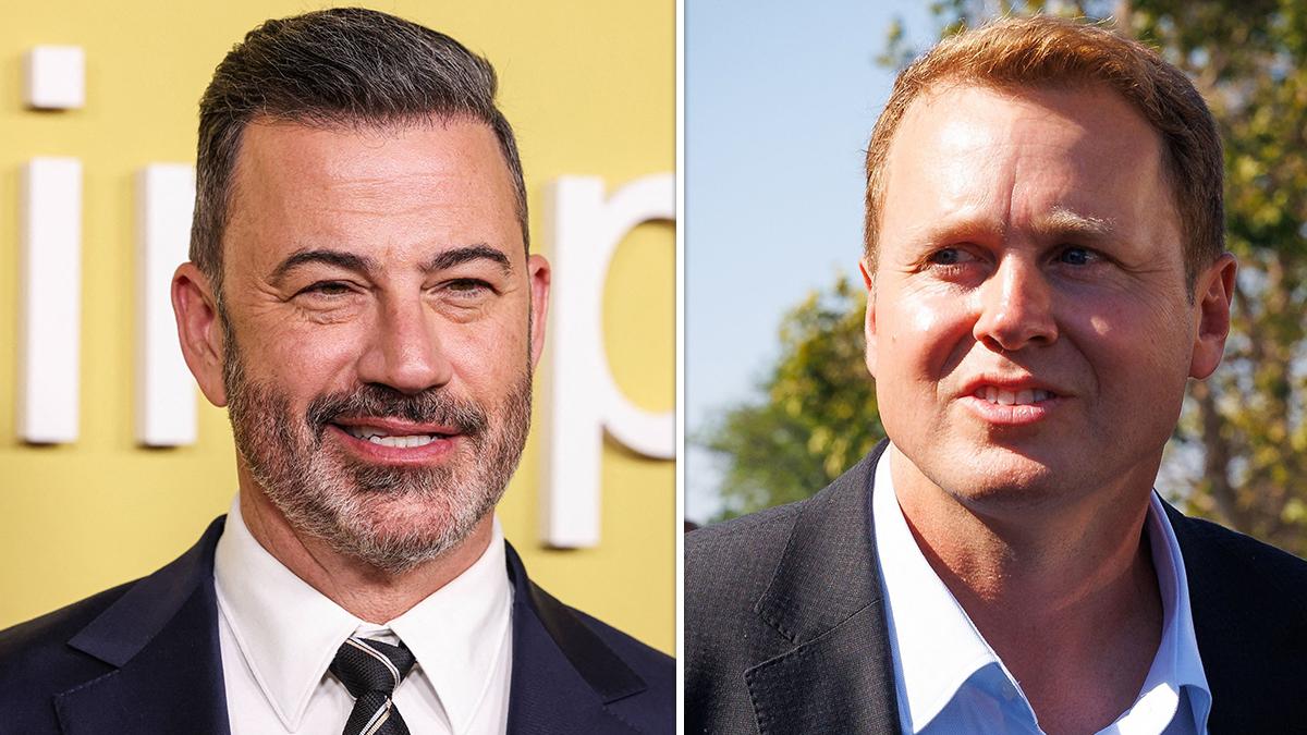 Split photo of Jimmy Kimmel and Spencer Pratt